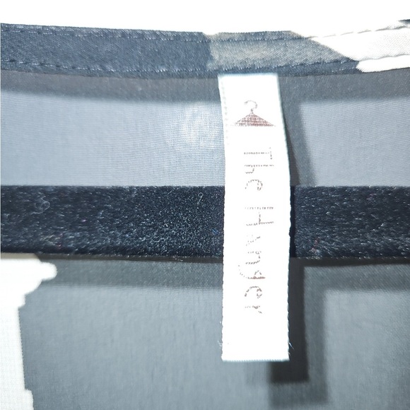 The Hanger Sheer Black and White Cross Blouse - Picture 3 of 3